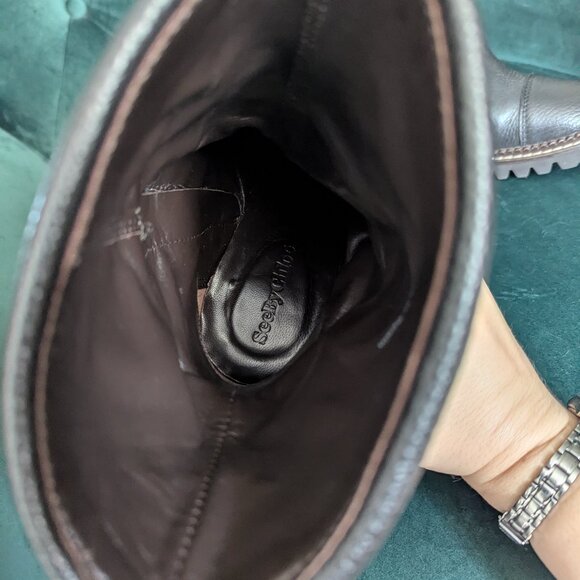 SEE BY CHLOÉ ankle boots in black EU37 US6.5 like new - Picture 7 of 10
